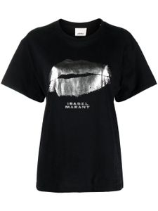 ISABEL MARANT t-shirt en coton biologique à logo imprimé - Noir