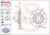 Remschijf BREMBO, Remschijftype: Gespleten: , u.a. für Seat, Audi, Skoda, VW - thumbnail