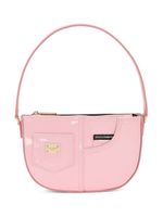 Dolce & Gabbana Kids sac porté épaule en cuir verni - Rose