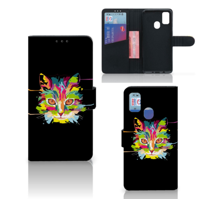 Samsung Galaxy M21 | M30s Leuk Hoesje Cat Color