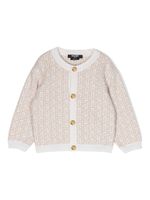 Balmain Kids cardigan boutonné à motif monogrammé - Tons neutres - thumbnail