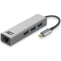 ACT USB-C Hub en Ethernet Adapter met USB-A - thumbnail