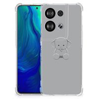 OPPO Reno8 Stevig Bumper Hoesje Grijs Baby Olifant