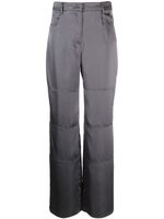 Blanca Vita pantalon en satin à coupe droite - Gris