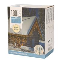 Ijspegelverlichting - 180 led lampjes - warm wit - 6 meter - kerstverlichting