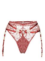 Bordelle string Cymatic à taille haute - Rouge