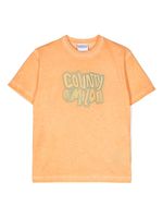 Marcelo Burlon County Of Milan Kids t-shirt en coton à slogan imprimé - Orange