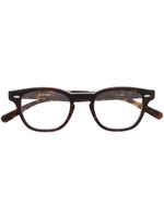 Eyevan7285 lunettes de vue carrées à effet écailles de tortue - Marron