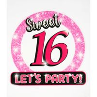 Sweet 16 deurbord versiering verjaardag 50 cm   - - thumbnail