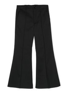 MM6 Maison Margiela Kids pantalon évasé à plis marqués - Noir