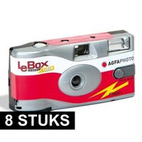 8x wegwerp cameras met flitser