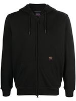 Paul & Shark hoodie zippé à patch logo - Noir