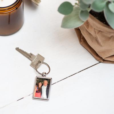 Dubbelzijdige sleutelhanger met foto - Vaderdag