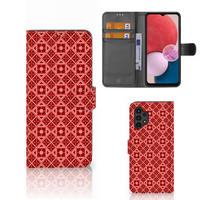 Samsung Galaxy A13 (4G) Telefoon Hoesje Batik Rood - thumbnail