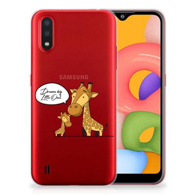 Samsung Galaxy A01 Telefoonhoesje met Naam Giraffe Samsung Galaxy A01 Telefoonhoesje met Naam Giraffe