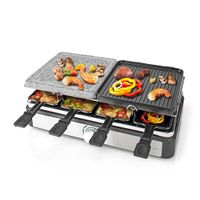 Nedis FCRA300FBK8 Gourmet Raclette Steen Grill voor 8 Personen - thumbnail