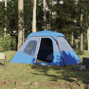 Tent 6-persoons 344x282x192 cm blauw