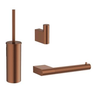 Crosswater MPRO toiletset - toiletborstelhouder - handdoekhaak - wcrolhouder - geborsteld brons SW928145 / SW928214 / SW928042