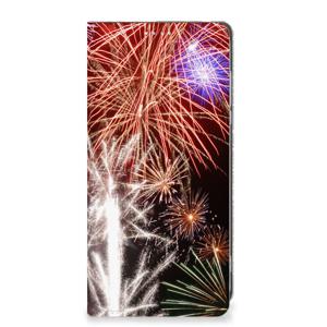 Motorola Moto G84 Hippe Standcase Vuurwerk