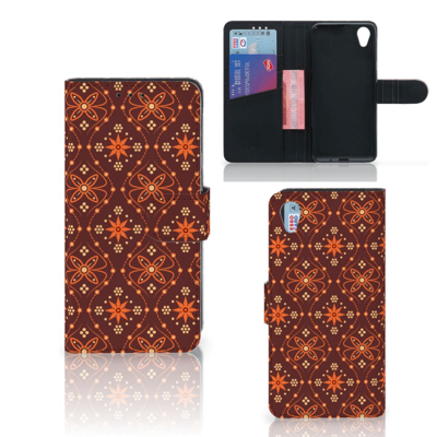 Sony Xperia X Telefoon Hoesje Batik Brown