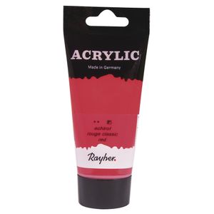 Rode acrylverf/hobbyverf op waterbasis 75 ml