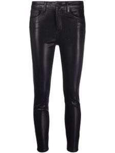 L'Agence pantalon skinny à effet enduit - Noir