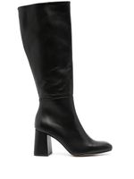 Souliers Martinez bottes Anabel 85 mm en cuir - Noir