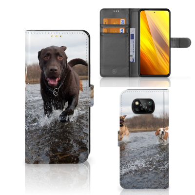 Xiaomi Poco X3 | Poco X3 Pro Telefoonhoesje met Pasjes Honden Labrador Xiaomi Poco X3 | Poco X3 Pro Telefoonhoesje met Pasjes Honden Labrador