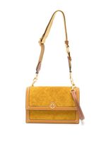 Tory Burch sac porté épaule en daim à motif monogrammé T - Jaune