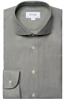 ETON Slim Fit Overhemd groen, Melange - thumbnail