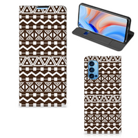 OPPO Reno4 Pro 5G Hoesje met Magneet Aztec Brown