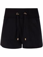 Balmain short à logo imprimé - Noir