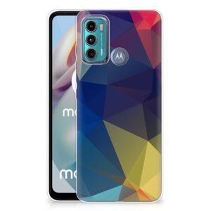 Motorola Moto G60 TPU Hoesje Polygon Dark