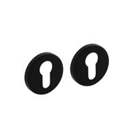 Intersteel Rozet Profielcilindergat ø50x7 mm Aluminium Zwart | Zwarte Sleutelgat set