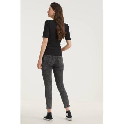 Garcia ribgebreid T-shirt zwart