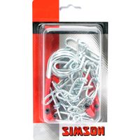 ophangkettingen met haken rood/zilver 2 stuks