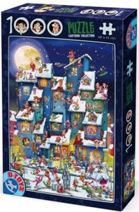 Cartoon Kerst Bende Puzzel 1000 Stukjes