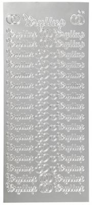 Creotime stickers Bryllup 10 x 23 cm zilver Creotime stickers Bryllup 10 x 23 cm zilver