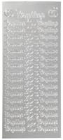 Creotime stickers Bryllup 10 x 23 cm zilver