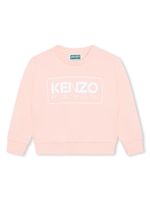 Kenzo Kids sweat en coton à logo imprimé - Rose - thumbnail