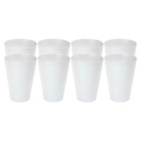 Drinkbekers - 12x - wit - kunststof - 430 ml - herbruikbaar