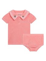 Kenzo Kids ensemble robe-short en tissu éponge à logo brodé - Rose - thumbnail