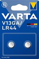 Varta 2997 batterijen Electronics V13GA Alkaline knoopcel verpakking met 2 stuks knoopcellen in originele blisterverpakking met 2 stuks, zilver, 2 stuks
