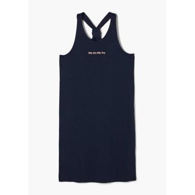 s.Oliver jurk met tekst donkerblauw