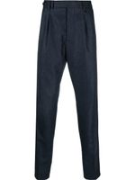 Brunello Cucinelli pantalon de costume à détails plissés - Bleu