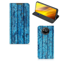 Xiaomi Poco X3 Pro | Poco X3 Book Wallet Case Wood Blue