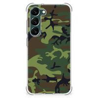 Samsung Galaxy S23 Plus Doorzichtige Silicone Hoesje Army Dark - thumbnail