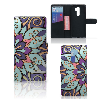 Xiaomi Note 8 Pro Hoesje Purple Flower Xiaomi Note 8 Pro Hoesje Purple Flower