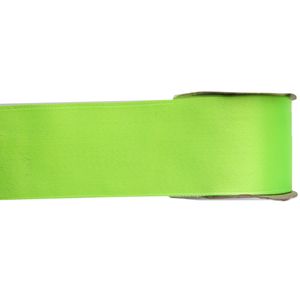 1x Lime groene satijnlint rollen 2,5 cm x 25 meter cadeaulint verpakkingsmateriaal