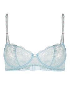 Maison Margiela soutien-gorge en dentelle à balconnets - Bleu